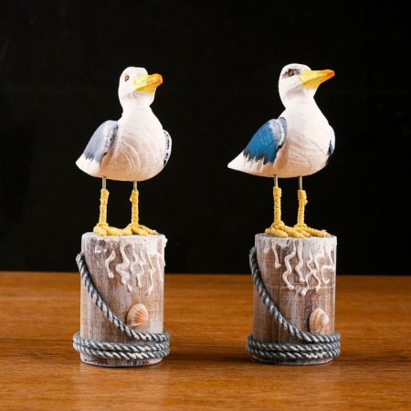 Interior souvenir "Seagull on the stump" 11x7x21cm mix
