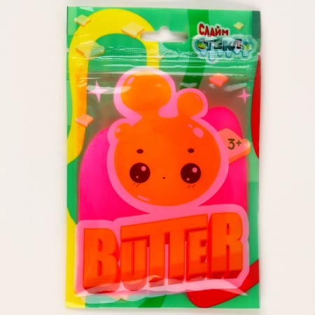 Slime "Glass", Butter series in Doi-pack, pink, 75 g
