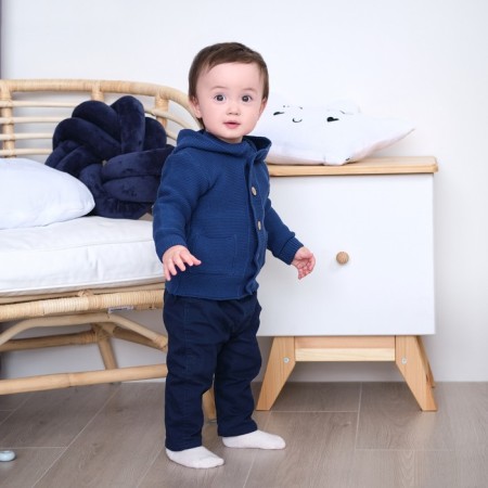 Jumper knitted baby I "Trendy" Height 80-86 cm, blue color-6