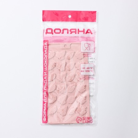 Form for jewelry of the share "Leaflets", silicone, 21.2 × 11.5 cm, 24 cells, color mix-6