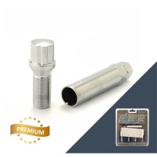 Secret Bolt M12x1.5, 55/30, external special, chrome, 4 pcs +key