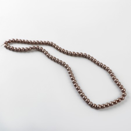Glass beads, set 78 pcs., Size 1 pc. - 10 mm, brown color-1
