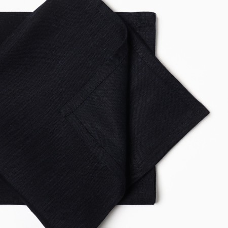 Набор салфеток с декорат. кольцами Этель Dark 40х40 см - 2 шт, 100% лён-6