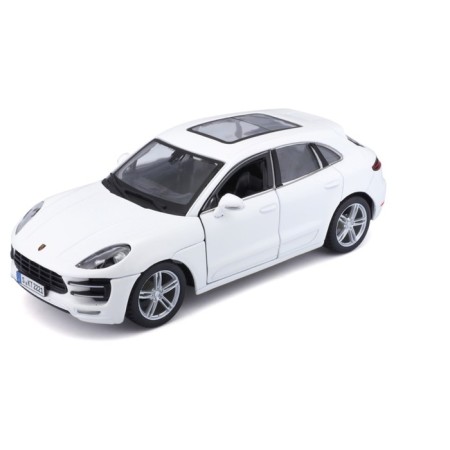 BBURAGO Porsche Macan, Die-Cast, 1:24, opening doors, white color-4