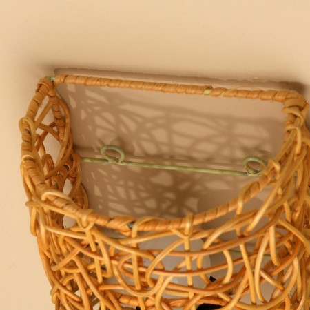 Lamp wall -mounted from the rattan "thread of Ariadne" 1x120W, E27, 16x10x23 cm-3
