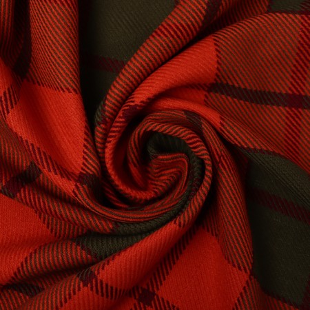 Rio Plaid 150x200cm, Red, 180g/m, HL 25%, acrylic 75%-2