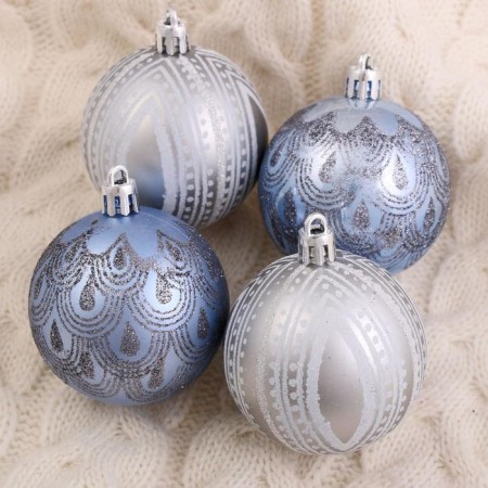 Set of balls plastic D-6 cm, 9 pcs "Mysterious pattern"