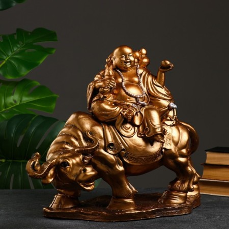 Figure "Hotty on the Buwol" bronze, 23x47x36cm-1
