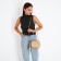 Cross-Bodi Bag on a zipper, beige color
