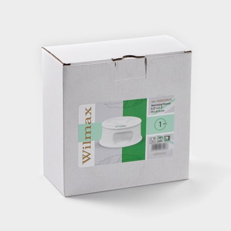 Porcelain stand for heating Wilmax, D = 13 cm, white color-7