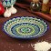 Plate of the Rishtan ceramics "Flowers", 22 cm, blue mix