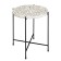 Coffee table Josen Terrazzo, 430 × 430 × 500 mm, white / black color