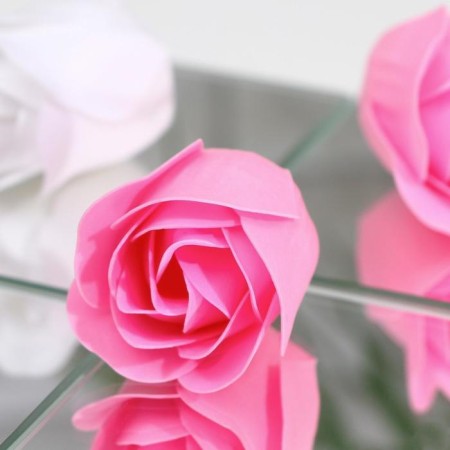 Soap roses, white and pink, set of 6 pcs.-2