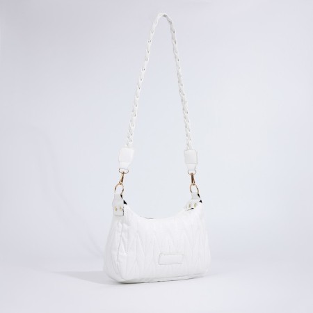 Bag Cross-Bodi with a zipper, white color-6