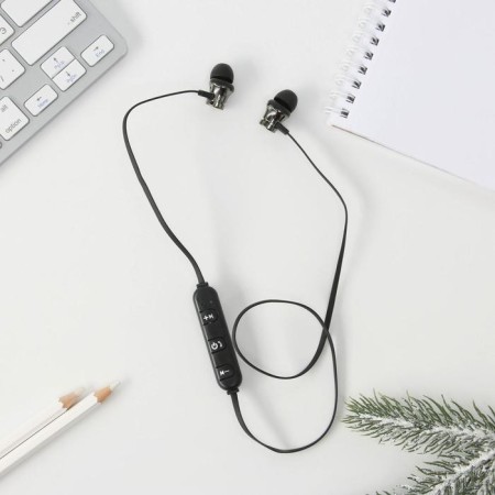 Wireless magnetic headphones with a Santa microphone, for the New Year, wire length 57.5 cm.-1