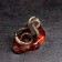 Souvenir "Snake of Cobra", large, brass, amber