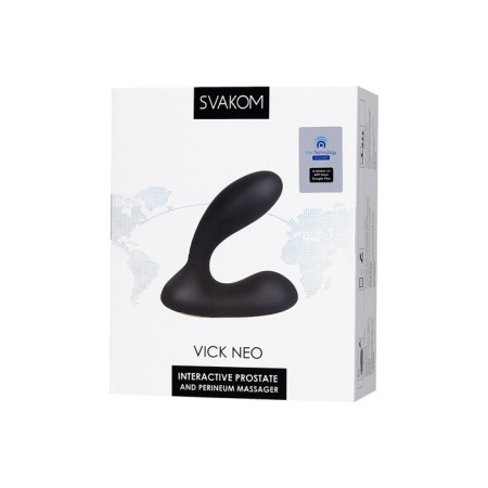 Prostate stimulator Svakom Vick Neo, silicone, 10 cm, black color-13