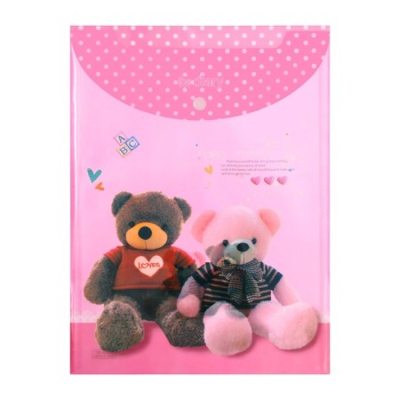 Folder-convert button, A4, 180 microns, "bears", vertical, mix-13