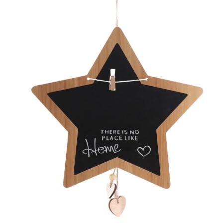 Panel MDF "Cretaceous board. Star" with clothespins 1x28x28 cm-3