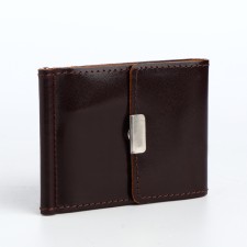 Building for bills on a button, for coins, for cards, brown color