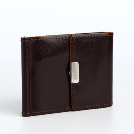 Building for bills on a button, for coins, for cards, brown color