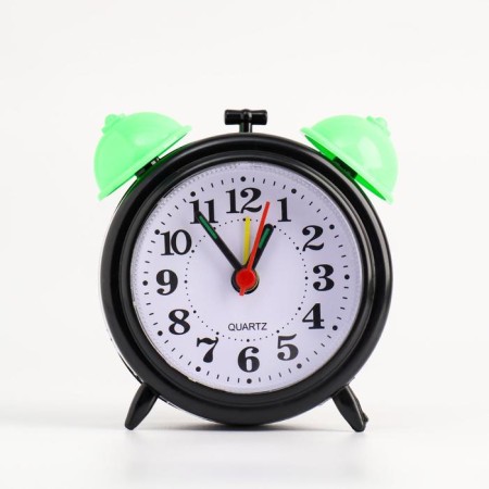 Clock - desktop an alarm clock, discrete move, dial d -6 cm, 8.5 x 8 cm, aa