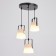 Economic light of the suspension Nancy 3x25W E27 Black 33x33x20 (75) cm