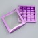 Box for sweets, confectionery packaging, 16 cells "violet", 18.9 x 18.9 x 3.8 cm