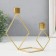 Summary Metal for 2 candles "Geometry. Romb" gold d = 2.3 cm 7.8x18x19 cm