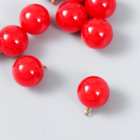 Decor for creativity plastic "Pomegranate ball with loop" 1.2x1.2 cm set 10 pcs