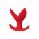 Expanding anal plug Flower, silicone, red color, 9 cm, d = 6 cm