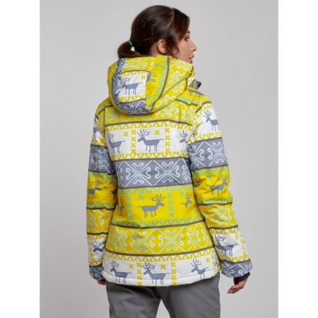 Ski jacket female, size 48, yellow color-3