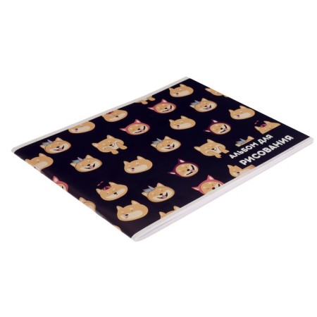 Album for drawing A4, 40 sheets on the paper clip "Fun Corgi", covered cardboard, block 100 g/m²-1