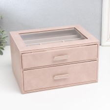 Casket to the leatherette for jewelry 