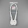 Handle for bags, cords, 60 × 1.8 cm, with sewing loops 5.8 cm, white/silver color