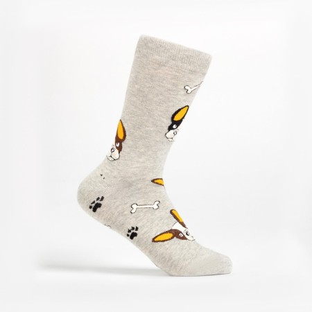 Male socks "bulldog", light gray, size 39-43
