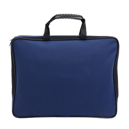 Folder with handles Textile A4, 370 x 290 x 50 mm, calligrata, 1c15 "Kingisepp", external/inner pocket, blue-2