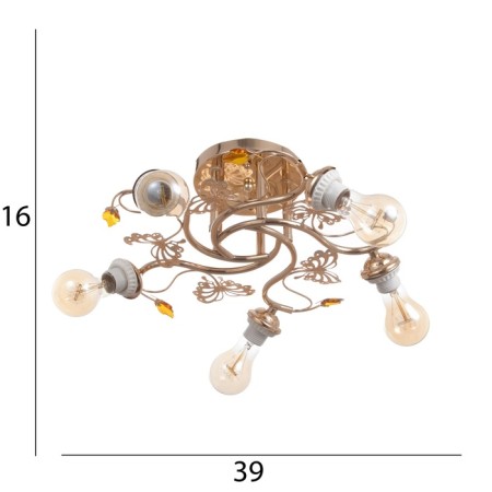 Velma chandelier 3x40W E27 Gold Model: 2600549-8