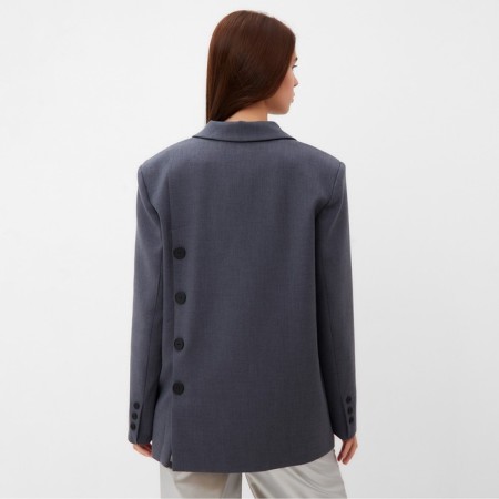 Women's jacket with buttons on the back of Mist, R.S-M, graphite-3
