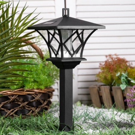 Unieel Retro garden lamp on a sunny battery, 17 × 100 × 17 cm, white glow-1
