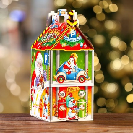 Gift box "Parking snowmen", 17.5 x 14.5 x 29 cm-2