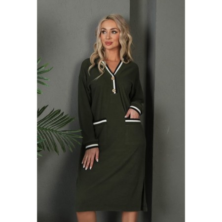 Women's dress, size 46, khaki color-13
