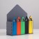 Kashpo wooden 18 × 7 × 20.4 cm envelope "pencils", gray