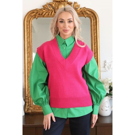 Women's vest, size 46, fuchsia color-12
