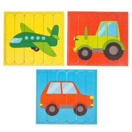 Puzzle. Collect 6 pictures "Transport", bilateral sticks-2
