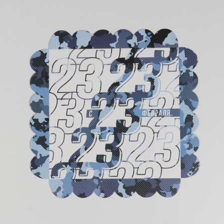Cookie box, confectionery packaging with PVC lid, February 23, 21 x21 x 3 cm-3