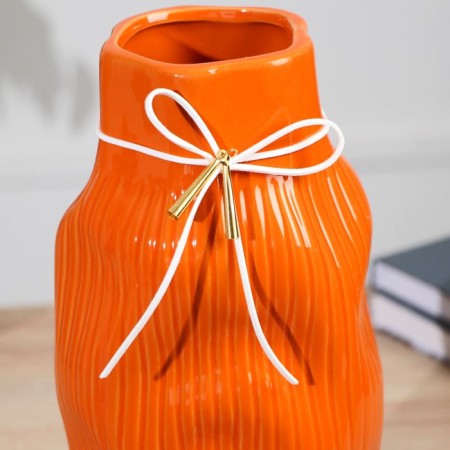 VAZA Ceramics Table "Blez" Form, 32 cm, orange-1