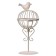 Summary Metal 1 Candle "Bird and Nest" White 23x10x10 cm