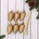 Jewelry decoration "cones" (set 6 pcs) 3.5x6 cm, gold