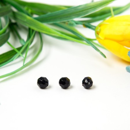 Acrylic beads "Round" 8 mm, 25 gr. black-3